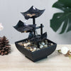 Desktop Water Fountain, Stainless Steel Cascading Decor