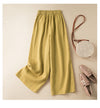 Women's Wide Leg Pants High Waist Cotton Linen Trousers