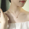 Sterling Silver Jade Pendant Necklace with Fox Motif