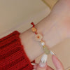 New Chinese Style Woven Bead Bracelet with Peace Buckle Charm