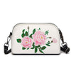 Floral Embroidered Mini Crossbody Bag, Soft Shoulder Purse