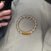 Clear Crystal Coiled Copper Bracelet