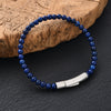 Stainless Steel Stone Bead Bracelet for Men and Women