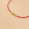 925 Sterling Silver Red String Bracelet with Gold or Silver Beads