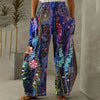 Women's Harem Pants Cosmic Sun Moon Star Print Elastic Waist