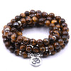 Natural White Turquoise Lotus Mala Bracelet 108 Beads