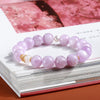 Kunzite and Hetian Jade Gourd Bracelet for Spiritual Growth