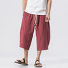 Men's Linen Drawstring Pants, Summer Casual 7/8 Length