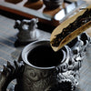 Dragon and Phoenix Zisha Teapot, Hand-Carved Ceramic Pot