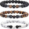 Protection Tiger's Eye Bracelet with Volcanic Stone
