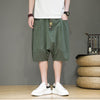 Men's Harem Pants Cotton Linen Drawstring Shorts