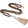 Natural Stone Tree of Life Tassel Necklace
