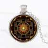 Sacred Sri Yantra Time Gemstone Necklace Pendant