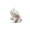 White Ceramic Elephant Statue for Home Desk Decoration
