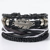 Wrap Leather Bracelet Set Vintage Braided Multi-Layer