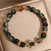 Green Phantom and Clear Quartz Bracelet
