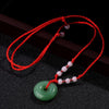 Round Peace Buckle Prosperity Necklace String Pendant
