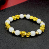 FengShui PiXiu Wealth Bracelet with Gold Tone Accents