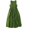 Sleeveless Plaid Summer Midi Dress With Pockets