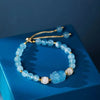 Aquamarine Strawberry Quartz Amethyst Moonstone PiXiu Bracelet