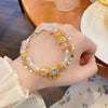 Handmade Glass Bead Peace Lock Charm Bracelet