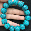 Turquoise Bracelet, Magnesite Inlay, Handmade Beads