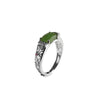 Retro Oval Openwork Adjustable Ring with Faux Gemstone