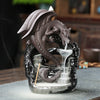 Black Glazed Ceramic Dragon Backflow Incense Burner