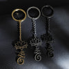 Lotus and Seed Syllable Necklace or Keychain in Stainless Steel