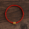 999 Gold Bead Rope Bracelet Handmade