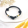 Handmade Jade Knot Bracelet with Red or Black Cord
