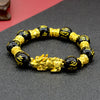 FengShui PiXiu Wealth Bracelet with Gold Tone Accents