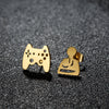 Stainless Steel Asymmetric Stud Earrings