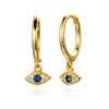 Evil Eye Blessing Protection Stud Earrings with Zircon
