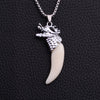 Imitation Wolf Tooth Steel Balance Necklace Pendant