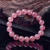 Natural Strawberry Quartz Bracelet - Pink Crystal Beads
