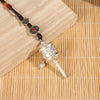 Handwoven Keychain with Prayer Wheel and Vajra Charms