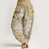 Women's Harem Pants Elastic Waist Floral Print Loose Yoga Trousers