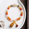 Golden Silk Jade Pixiu Wealth Bracelet