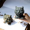 Resin Tiger Statue Home Decor, Rust or Black Cast Iron Finish