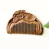 Green Sandalwood Lotus Flower Comb