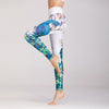 Women's Floral Print Yoga Pants High Waist Fitness Leggings