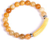Stone Beads Bracelet with Bridge Charm