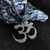 Om Symbol Necklace or Keychain, Stainless Steel Pendant