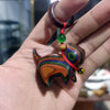 Mini Glowstone and Wood Cat Figurines for Desk Decor