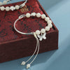 White Bodhi Seed Butterfly Lotus Bracelet