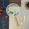 Embroidered Round Hand Fan with Tassel, Chinese Classical Style