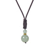 Natural Stone Pendant Necklace with Rope Chain