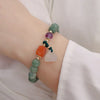Jade Bead Bracelet with Lotus, Pumpkin or Peace Buckle Charm