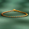 Colorful Rope Coin Bead Extra Thin Braided Bracelet